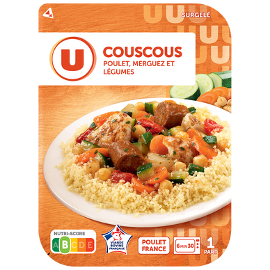 Plat cuisiné individuel Couscous poulet merguez 300g