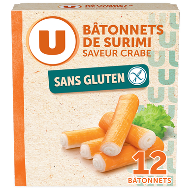 Bâtonnets de surimi saveur crabe sans gluten 200g