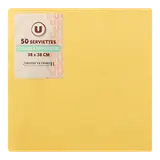 Serviette jaune x50 - 38x38cm