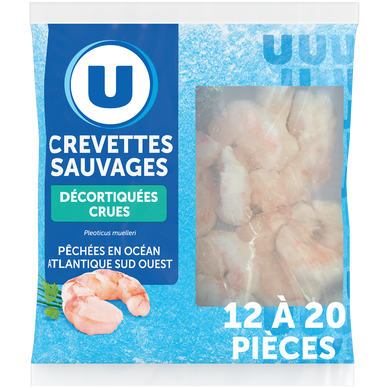 Crevettes sauvages d'Argentine décortiquées crues  220g