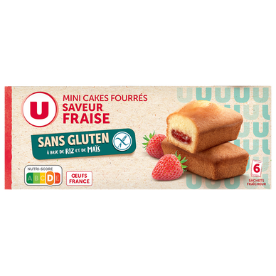 Cakes fourrés saveur fraises sans gluten 210g