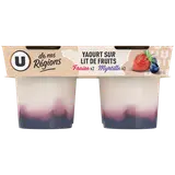 Yaourt sur lit de fraise myrtille - 4x125g