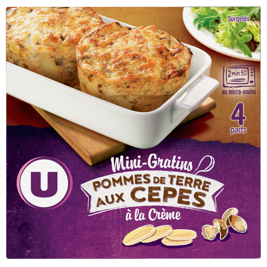 Mini gratin de pommes de terre aux cèpes  4x100g