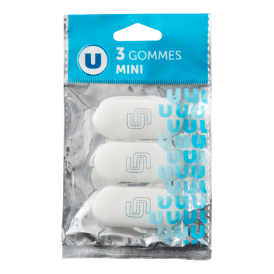 Mini gomme ovale blanc x3