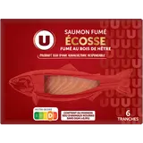 Saumon fumé Atlantique, Ecosse,  6 tranches  -  225g