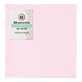 Serviette rose clair x50 - 38x38cm