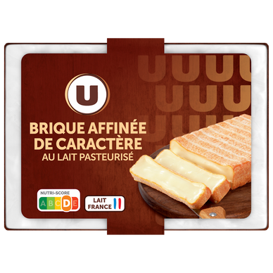 Fromage Brique pasteurisé affinée de caractère  31% de MG, 180g