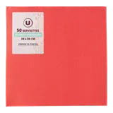 Serviette rouge x50 - 38x38cm
