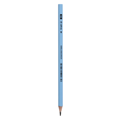 Crayon de papier graphite 2B corps orange fluo