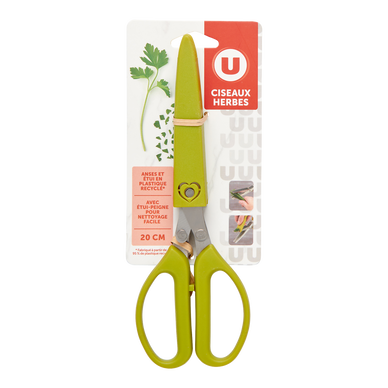 Ciseaux à herbes avec étui-peigne - 20cm
