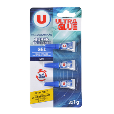 Mini colle gel 1g x3 prise extra rapide