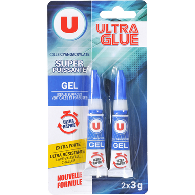 Colle gel 3g x2 prise extra rapide