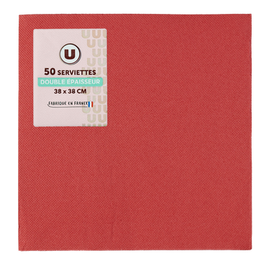 Serviette bordeaux x50 - 38x38cm