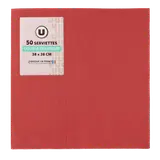 Serviette bordeaux x50 - 38x38cm