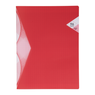 Cahier piqûre 96 pages Seyès rouge - 24x32cm