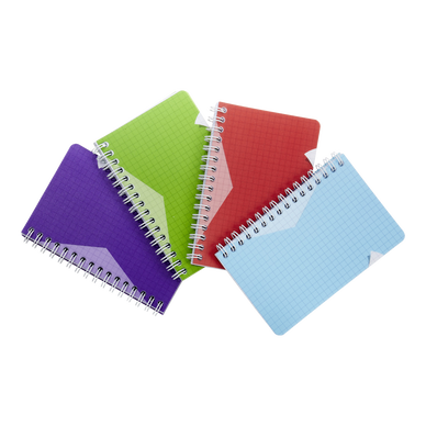 Carnet spirale 9x14cm 5x5 100 pages 90g FSC