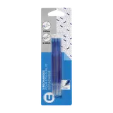 Recharge stylo bille gel effaçable bleu x3