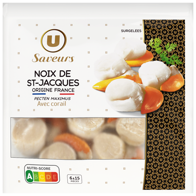 Noix de St Jacques France surgelés avec corail 300g