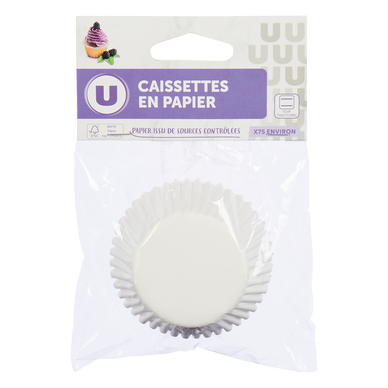 Caissette papier 70mm blanc x75