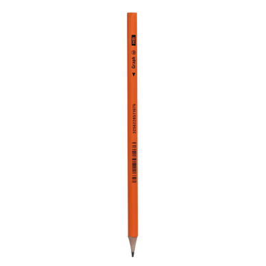 Crayon de papier graphite HB corps orange fluo