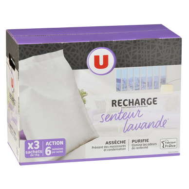 Recharges pour absorbeur d'humidité sachet 1kg parfum lavande x3
