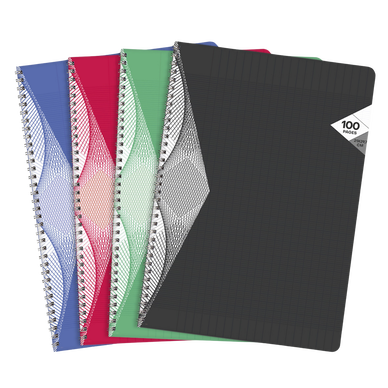 Cahier reliure 21x29,7cm 100p Seyès 5x5 rouge
