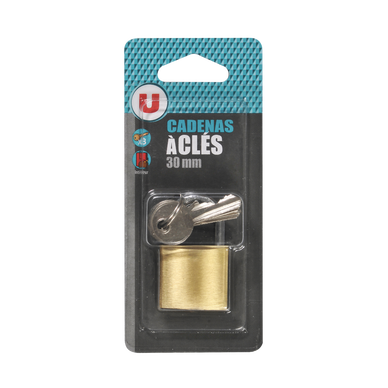 Cadenas en laiton 30mm avec 3 clés