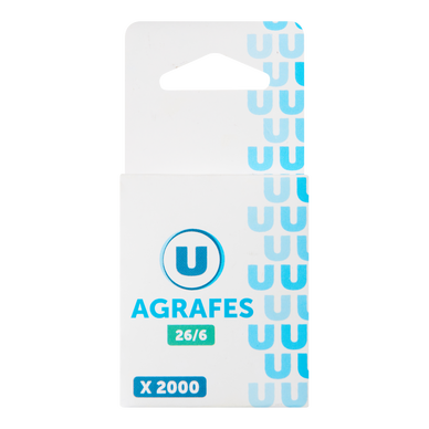 Boîte de 2000 agrafes n°26/6