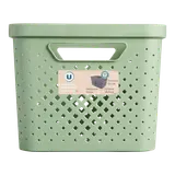 Panier de rangement plastique vert - 16L