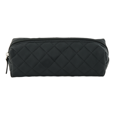 Trousse carrée matelassée noir PU