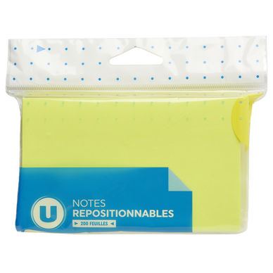 Notes repositionnables 76x127mm jaune x200
