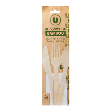 Set couverts en bambou