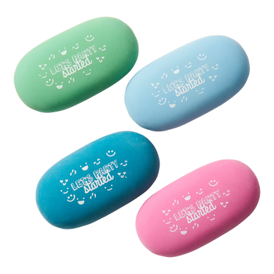 Gomme ovale coloris assortis