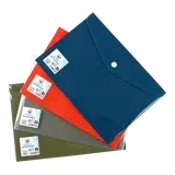 Enveloppe U en polypropylène bouton pression 24x17cm-modèles assortis