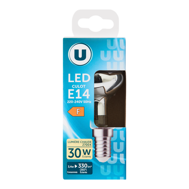 Ampoule Led spot R50 30w E14 - transparente lumière chaude