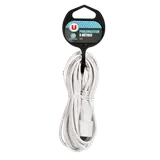 Rallonge 6A 5m H03VVH2-F fiche plate blanc
