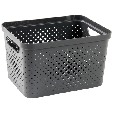 Panier de rangement gris - 16L