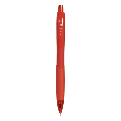 Stylo bille rétractable corps soft touch rouge
