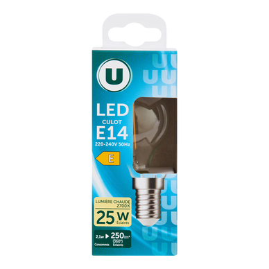 Ampoule Led Mini ronde 25w E14 - transparente chaude