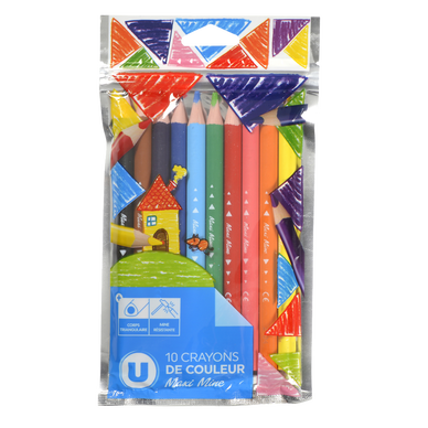 Crayon de couleur pointe maxi x10