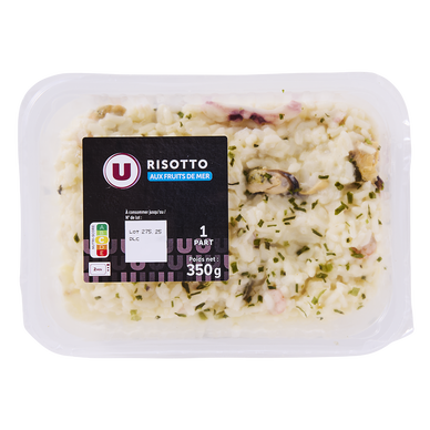 Risotto fruit de Mer U, transformé en France, barquette 350g