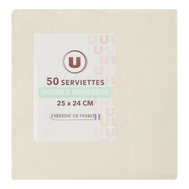 Serviette lin x50 - 25x24cm
