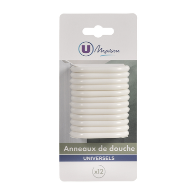 Anneaux De Douche blancs x12