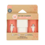 Kit chargeur secteur U USB-C/USB-C 20w