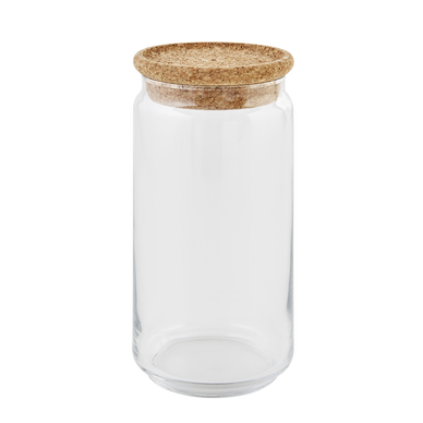 Bocal en verre avec couvercle en liège 1,5l