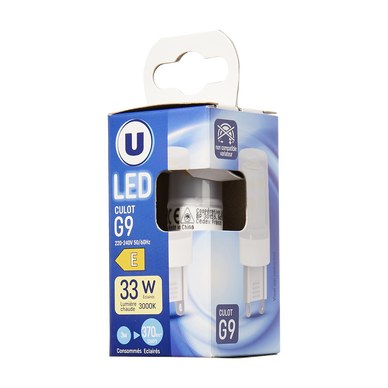 Ampoule LED capsule G9 33w - opaque et chaude