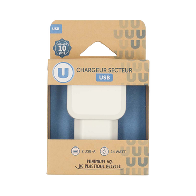 Chargeur secteur U 2 USB-A 24w