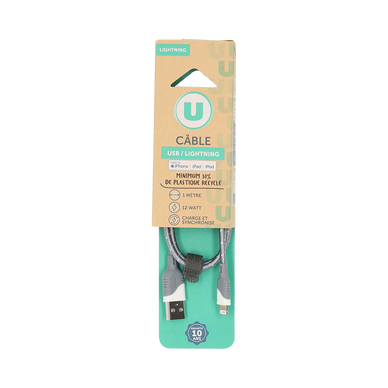 Câble Lightning/USB-A textile 1m 12W