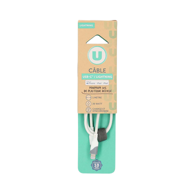 Câble Lightning/USB-C U en PVC 1m 20w