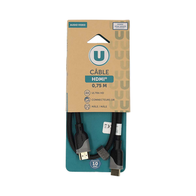 Câble HDMI U UHD 4K 0,75m